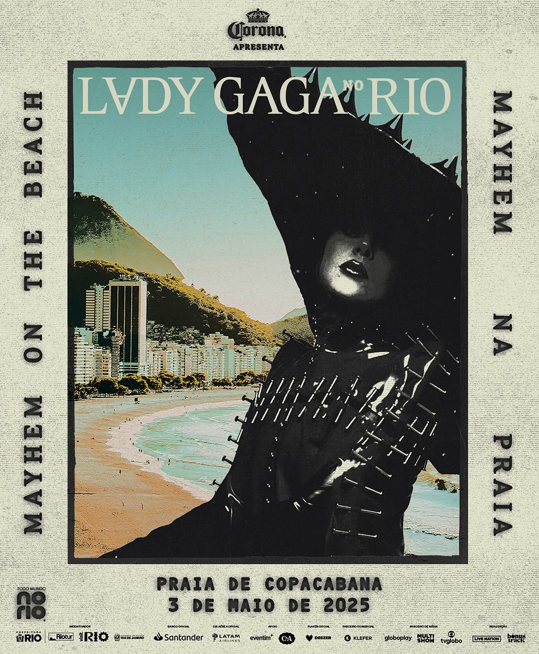 Descubra quanto a Prefeitura do Rio investirá no show de Lady Gaga em Copacabana